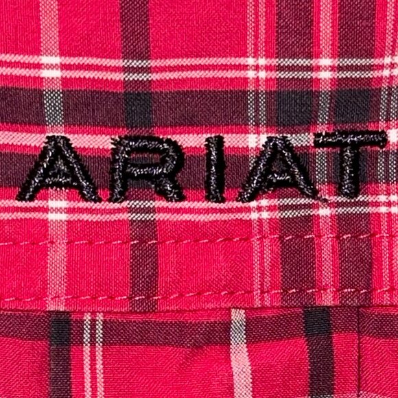 ARIAT Pro Series Fitted Button Down‎ Long Sleeve Plaid Shirt XXL Western Cowboy - Picture 7 of 10